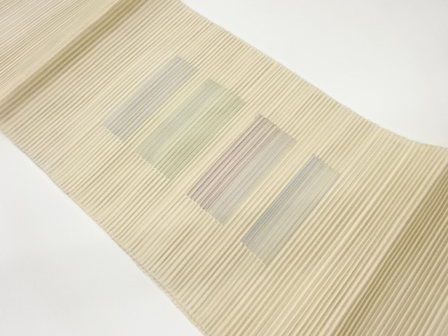 絽綴れ縞模様織出し名古屋帯